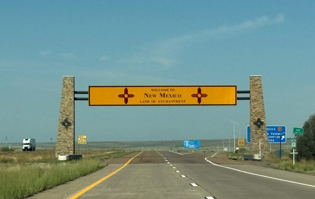 Placa de entrada no estado do Novo México, EUA