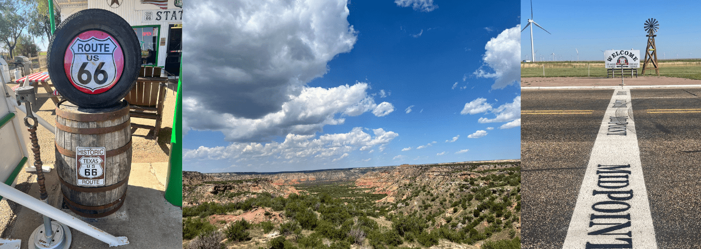 Entrando no estado do Texas pela Rota 66